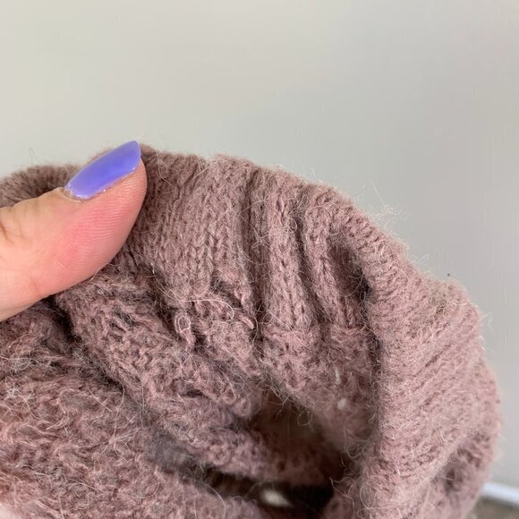 Free People Taupe Open Knit Lightweight Alpaca - Wool Blend Sweater - Small - Picture 8 of 8